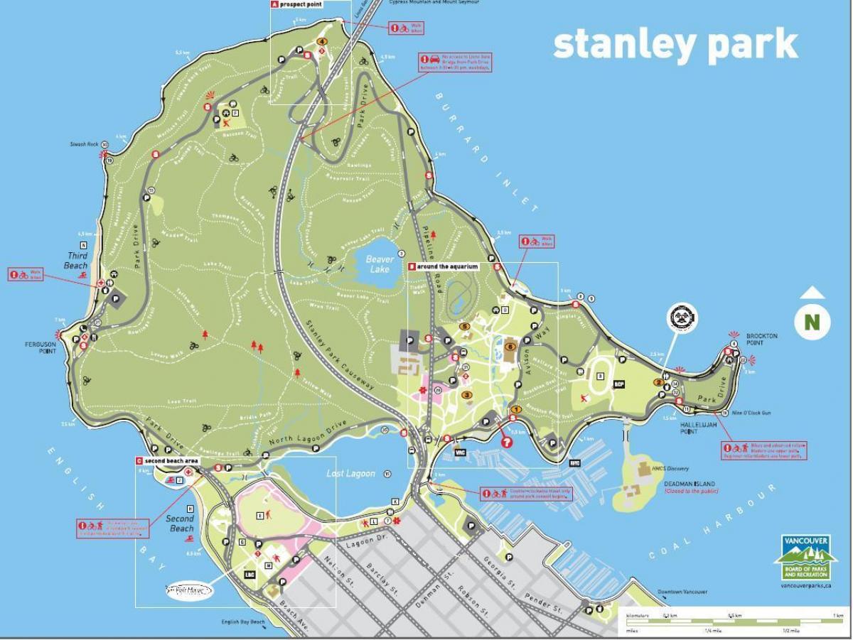 stanley park bc kaart
