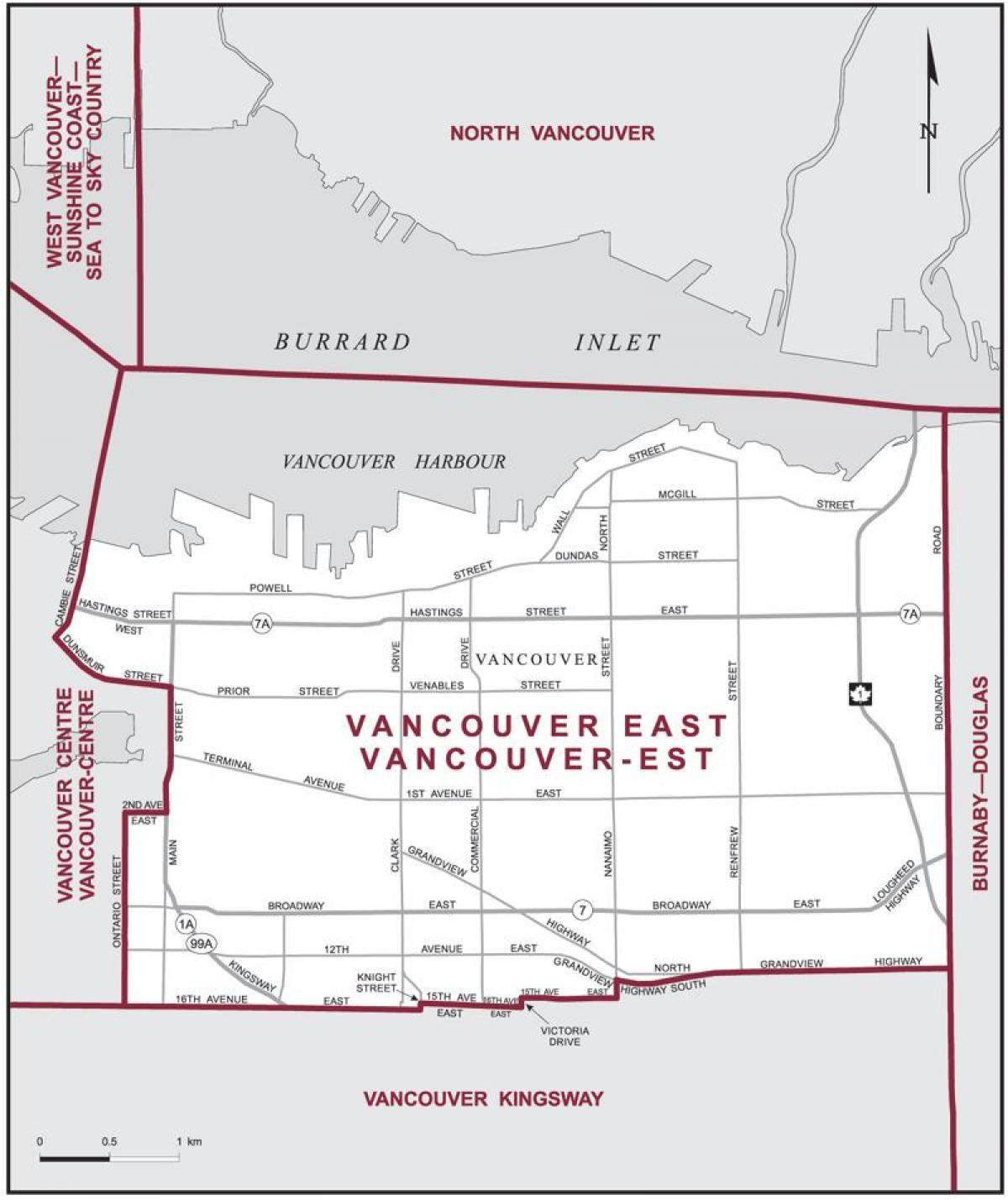 Kaart ida-vancouver 
