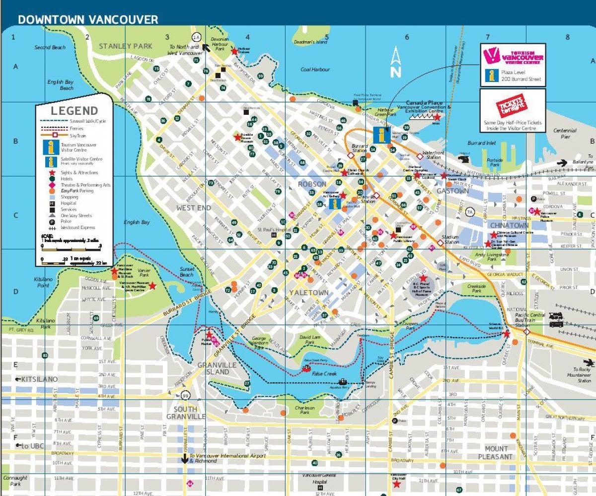street map downtown vancouver bc