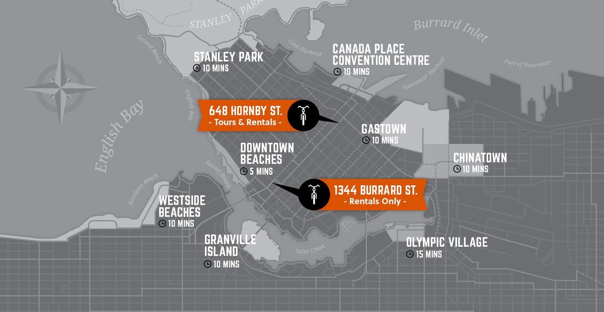 Kaart tsükkel ja guide vancouver island
