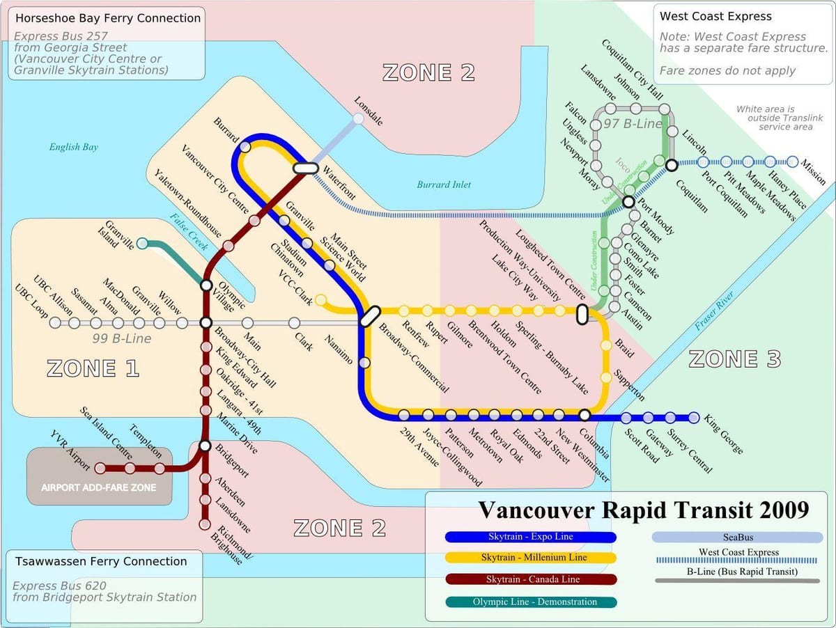 ühistransport kaart vancouver