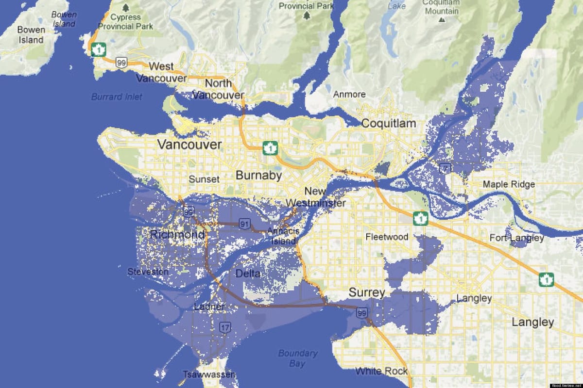 Kaart vancouver üleujutuste