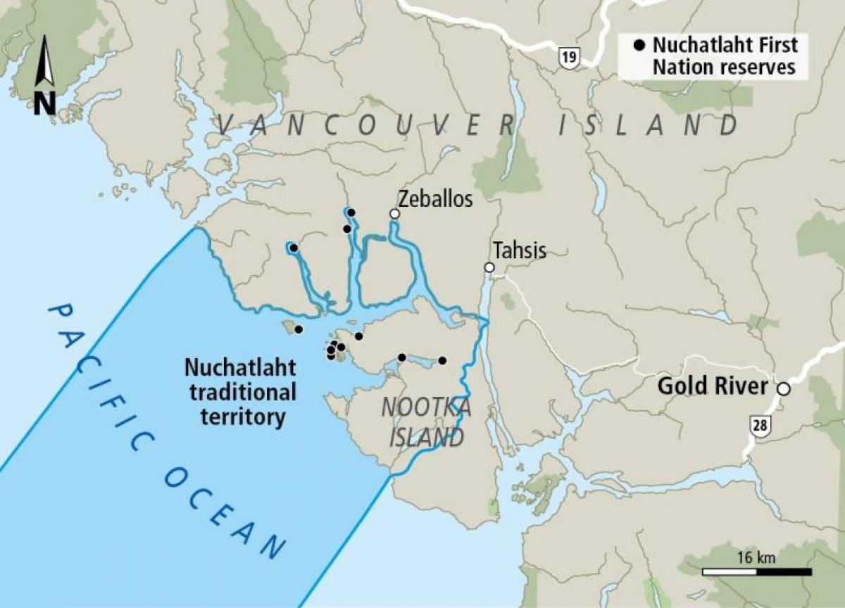 Kaart vancouver island esimese rahvaste