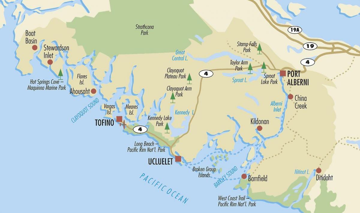 vancouver island vaatamisväärsuste kaardil