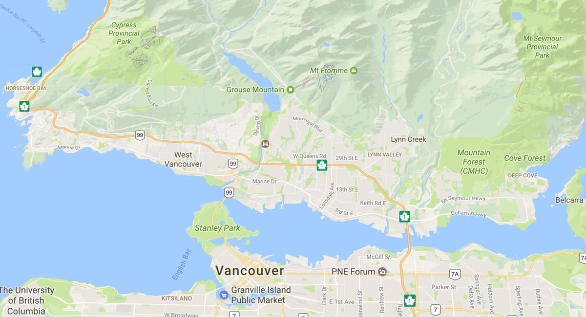 vancouver island mäed kaart