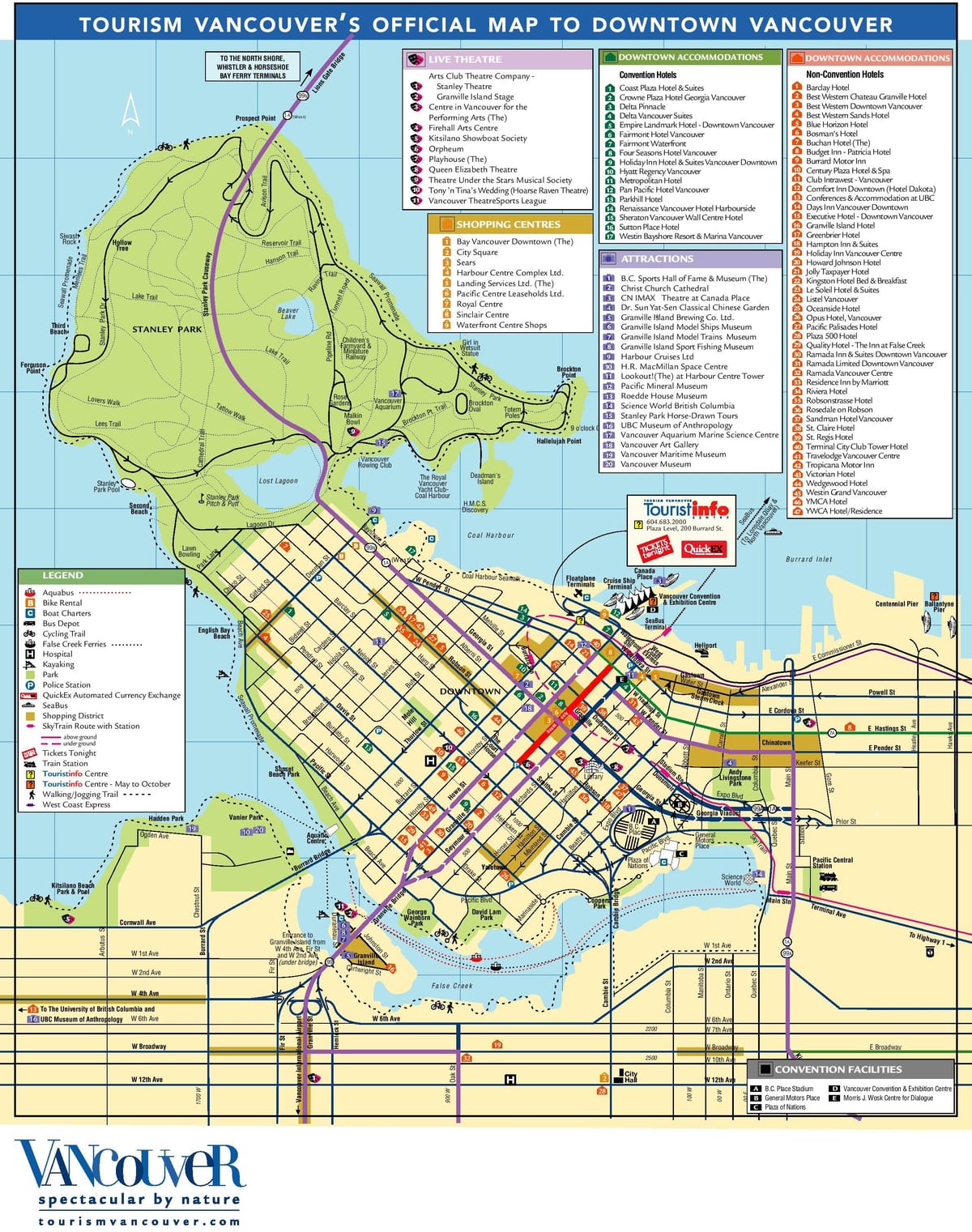 vancouver vaatamisväärsused kaart