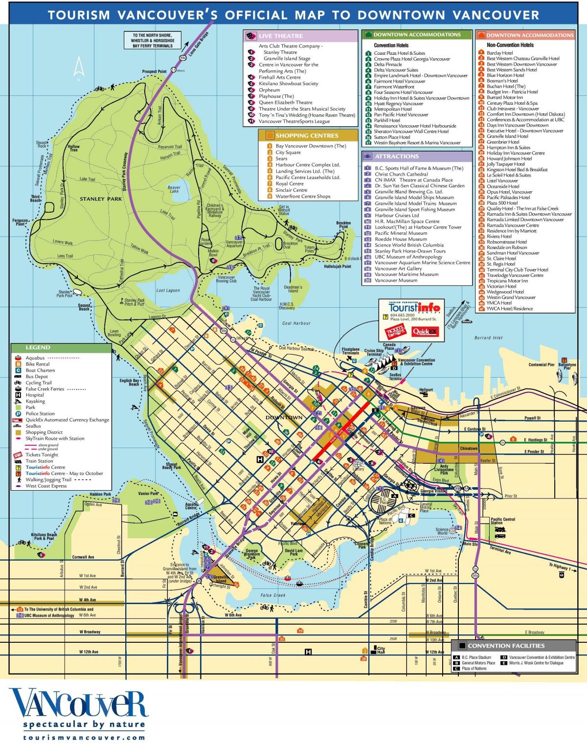 downtown vancouver kaart vaatamisväärsused