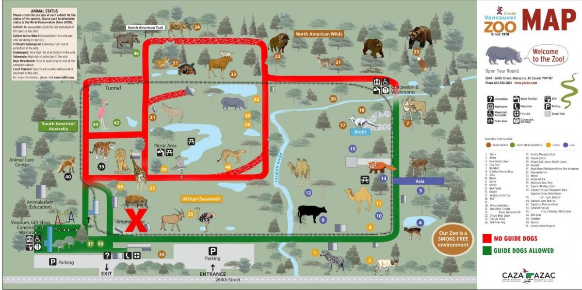 Kaart vancouveri loomaaed