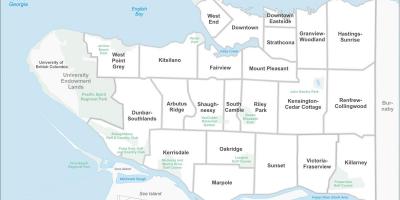 Greater vancouver valdkonnas kaart