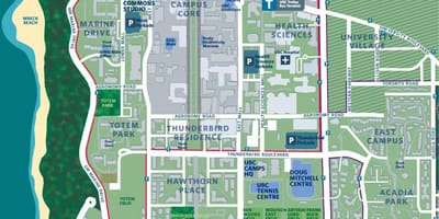 Ubc vancouver ülikooli kaart