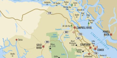 Campbell river kaart vancouver island