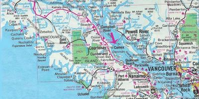 Kaart vancouver island järved