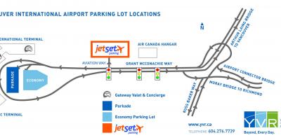 Vancouver airport parkimine kaart